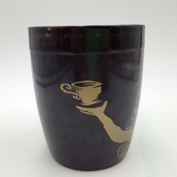 Starbucks Mermaid Coffee Mug Collectible Bone China Ceramic Black Gold 2012 - Picture 2 of 8
